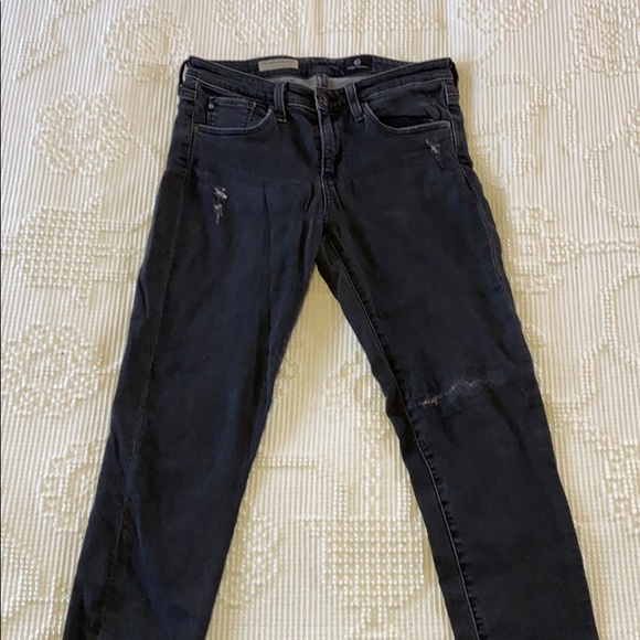 AG “The Stevie Ankle Petite” Distressed Denim - Picture 2 of 7